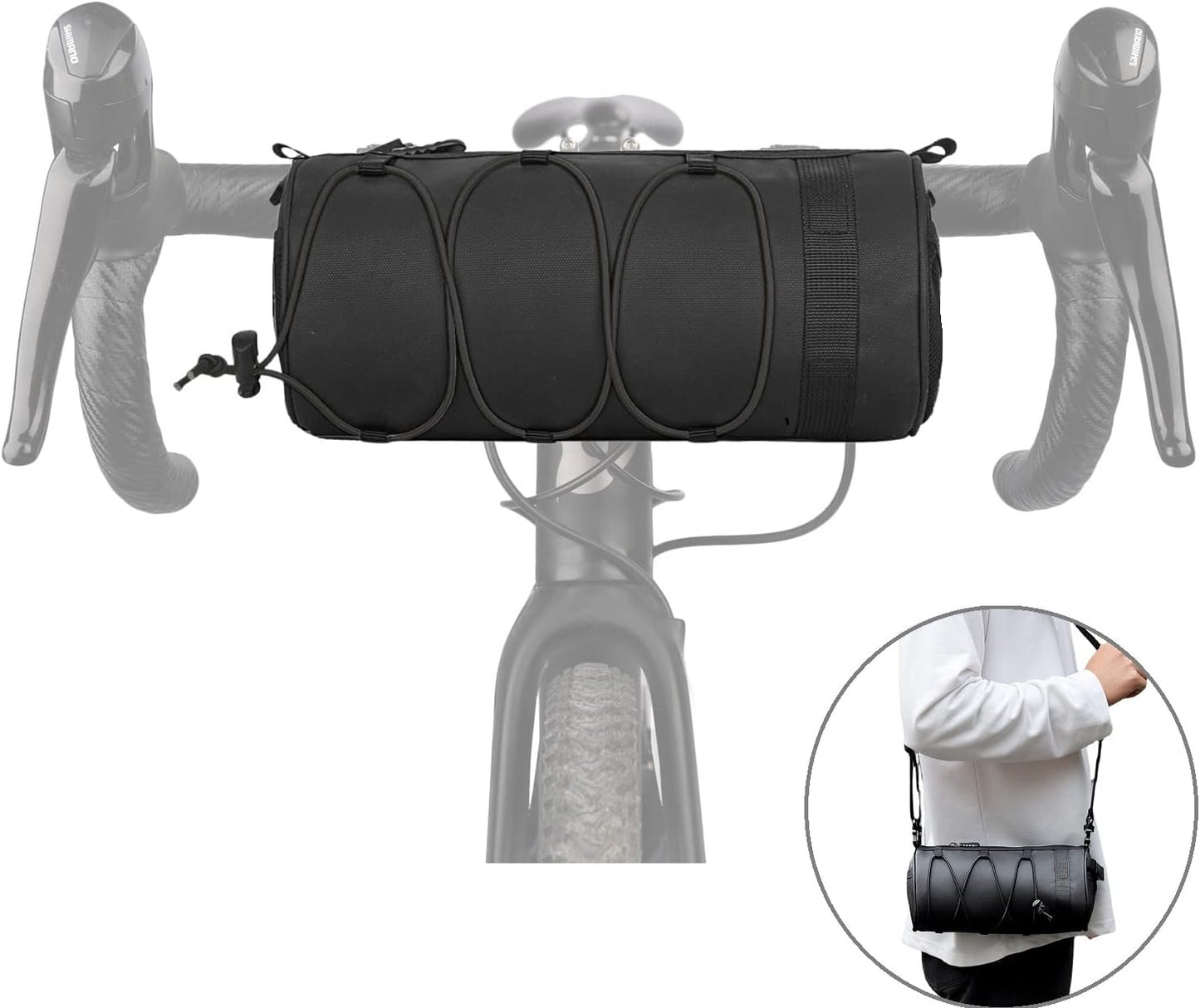 Fahrradtasche Lenkertasche mit Schultergurt - Wasserfest