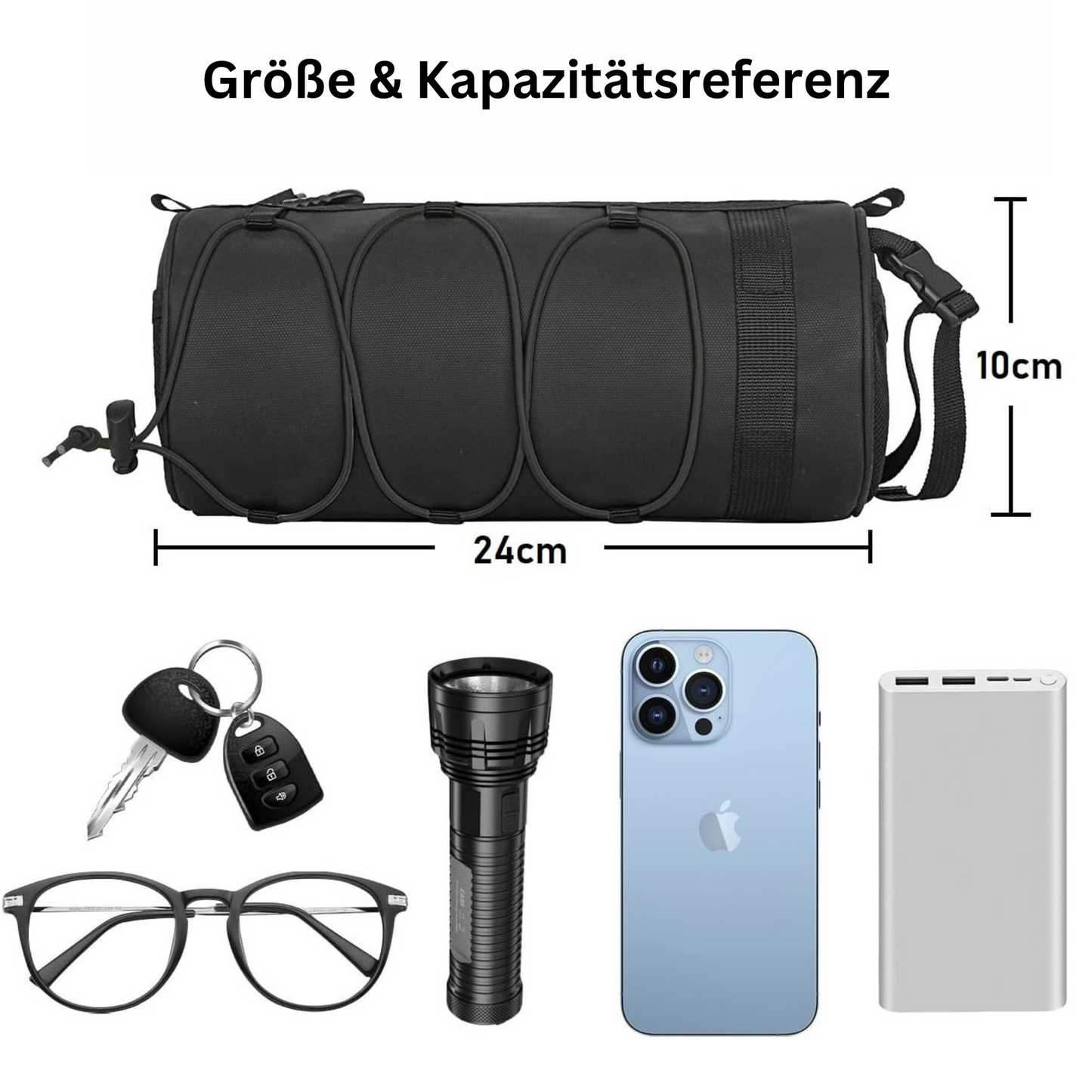 Fahrradtasche Lenkertasche mit Schultergurt - Wasserfest