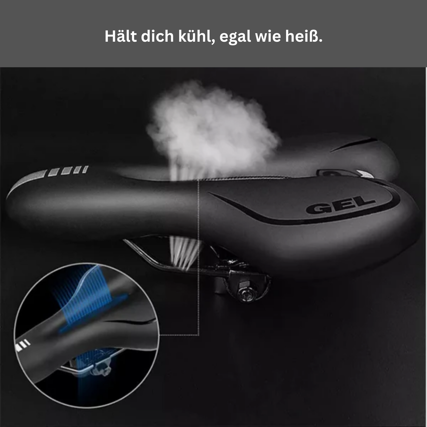 Fahrradsattel Sport Gel - Atmungsaktiv & Bequem