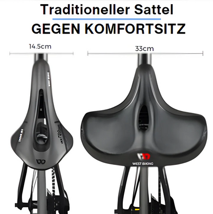 Fahrradsattel Komfort - Extra Breit & Bequem