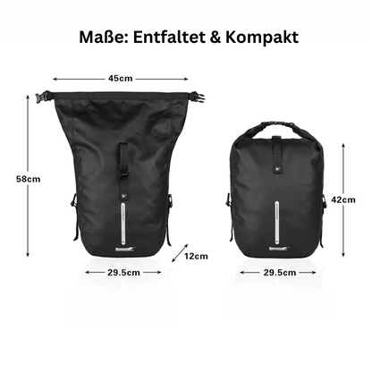 3in1 Fahrrad Rucksack - Wasserfeste Gepäckträgertasche