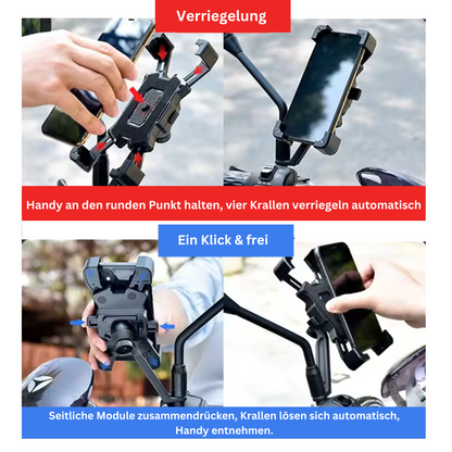 Handyhalterung für alle Smartphones 360° Drehbar - Einfache Montage & fester Halt