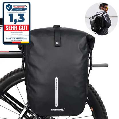 3in1 Fahrrad Rucksack - Wasserfeste Gepäckträgertasche